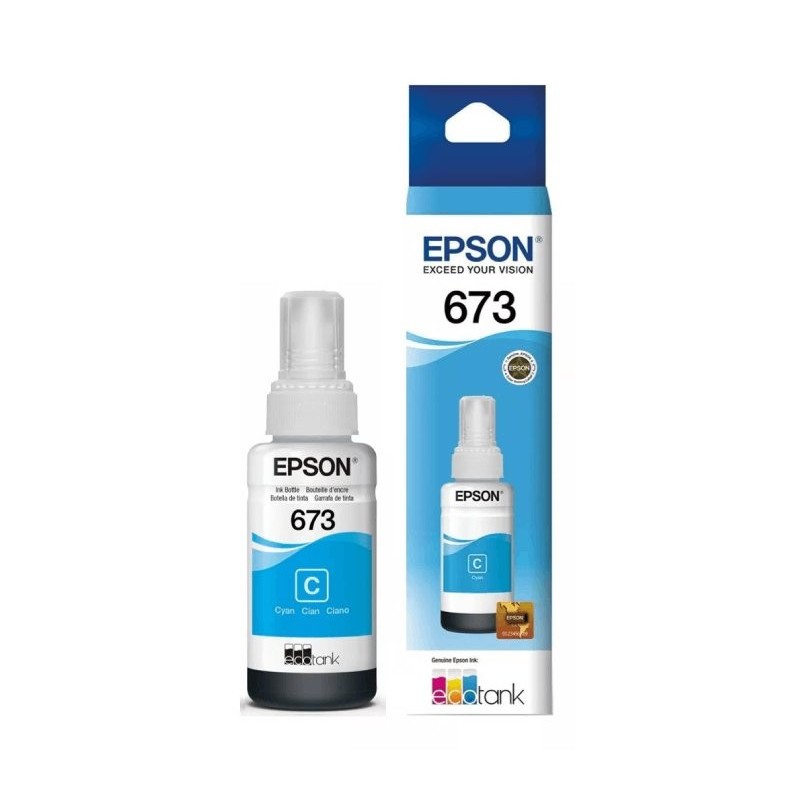 Botella De Tinta Epson Cyan 673 T673220 L800 L805