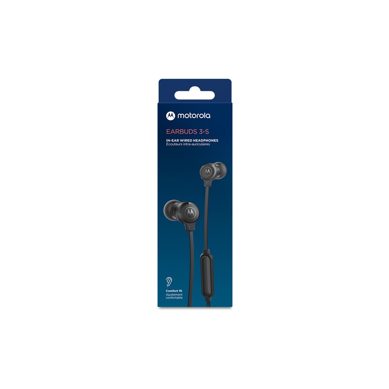 Audifonos Motorola Earbuds 3-s Negro Con Cable