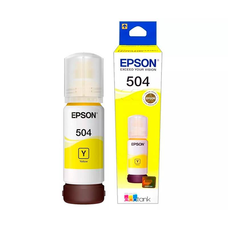 Botella De Tinta Epson 504 Yellow T504420 6.500 Paginas