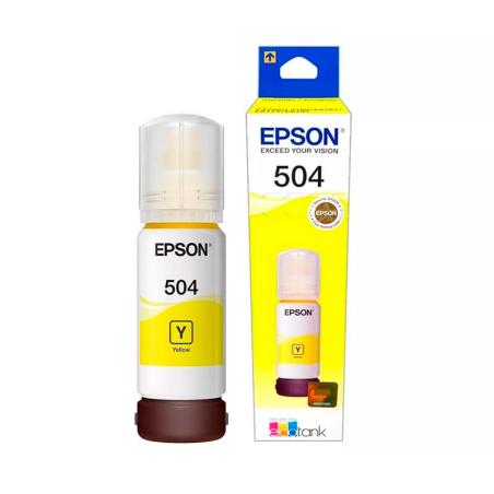 Botella De Tinta Epson 504 Yellow T504420 6.500 Paginas