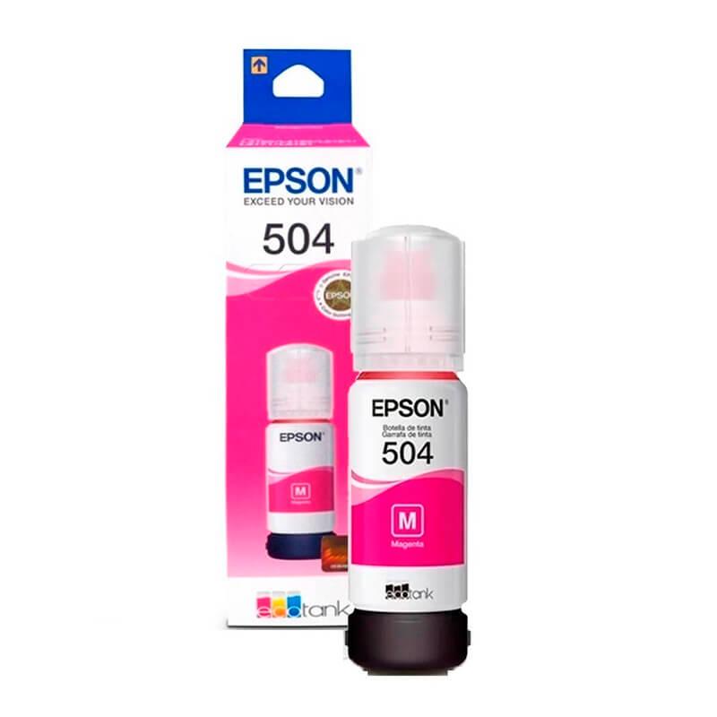 Botella De Tinta Epson 504 Magenta T504320 6.500 Paginas