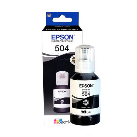 Botella De Tinta Epson 504 Negro T504120 7.500 Paginas