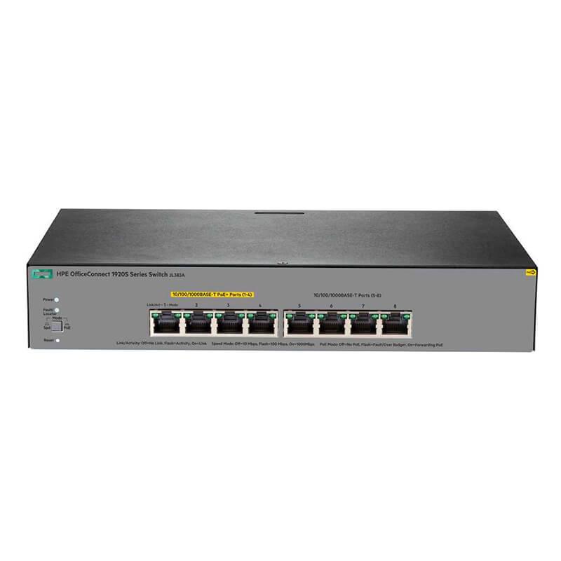 Switch HP Aruba 1920s 8 Puertos Gigabit PoE JL383A Capa3 Administrable