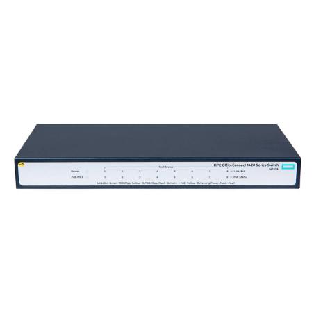 Switch 8 Puertos Gigabit PoE HP Aruba 1420 JH330A No Administrable