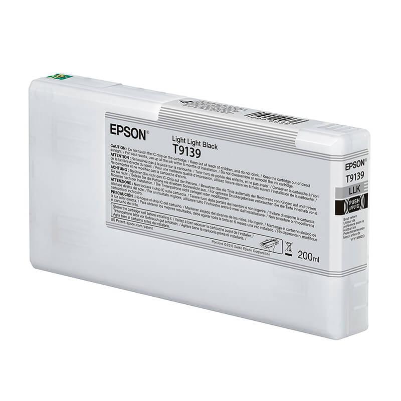Cartucho De Tinta Epson T9139 Light Light Black Ultrachrome HDX 200ml P5000. N/P: T913900