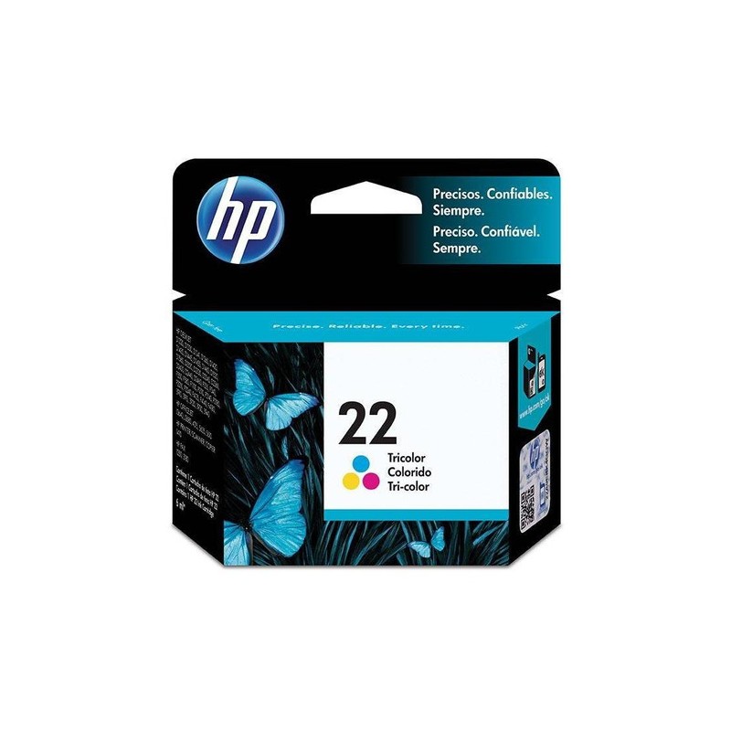 Cartucho De Tinta HP 22 Tricolor C9352AL 140 Paginas Deskjet 3940