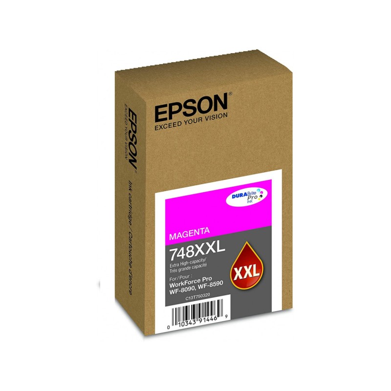 Cartucho De Tinta Epson 748XXL Magenta 7.000 Paginas WF-6090 WF-6590
