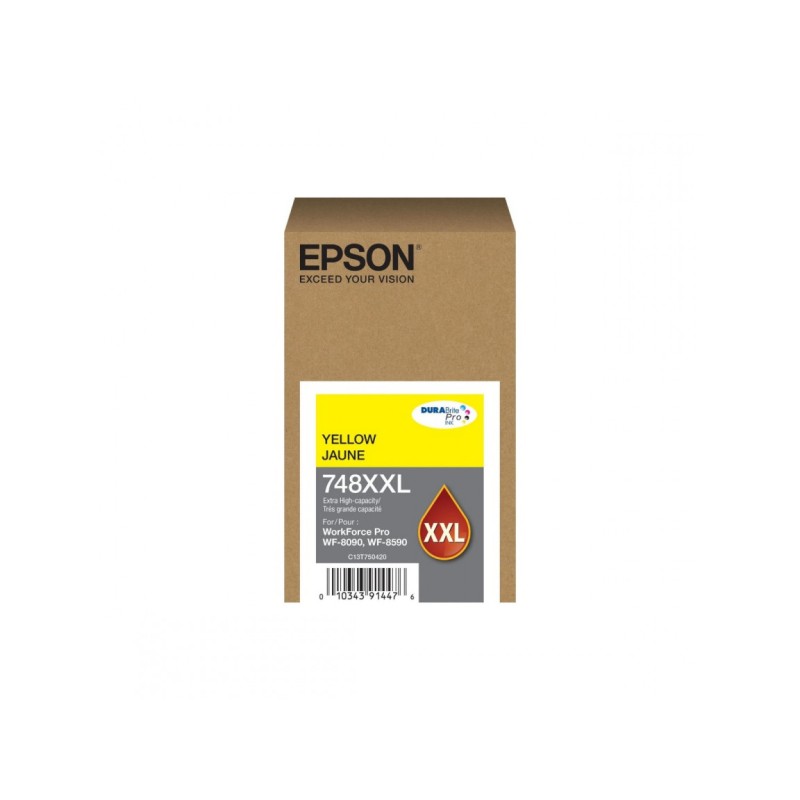 Cartucho De Tinta Epson 748XXL Yellow 7.000 Paginas WF-6090 WF-6590