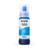 Botella De Tinta Epson 555 Cyan 70ml L8180 L8160 T555220
