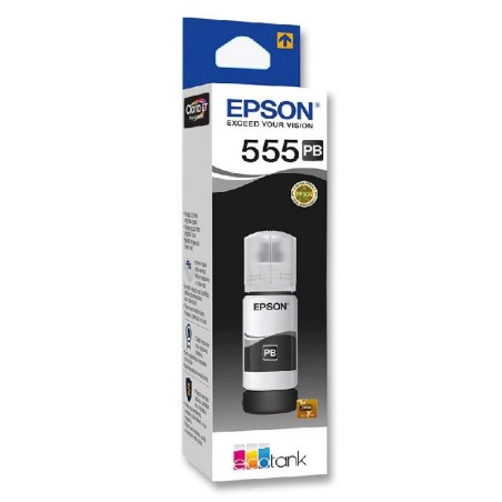 Botella De Tinta Epson 555 PB Negro Fotografico 70ml L8180 L8160 T555120