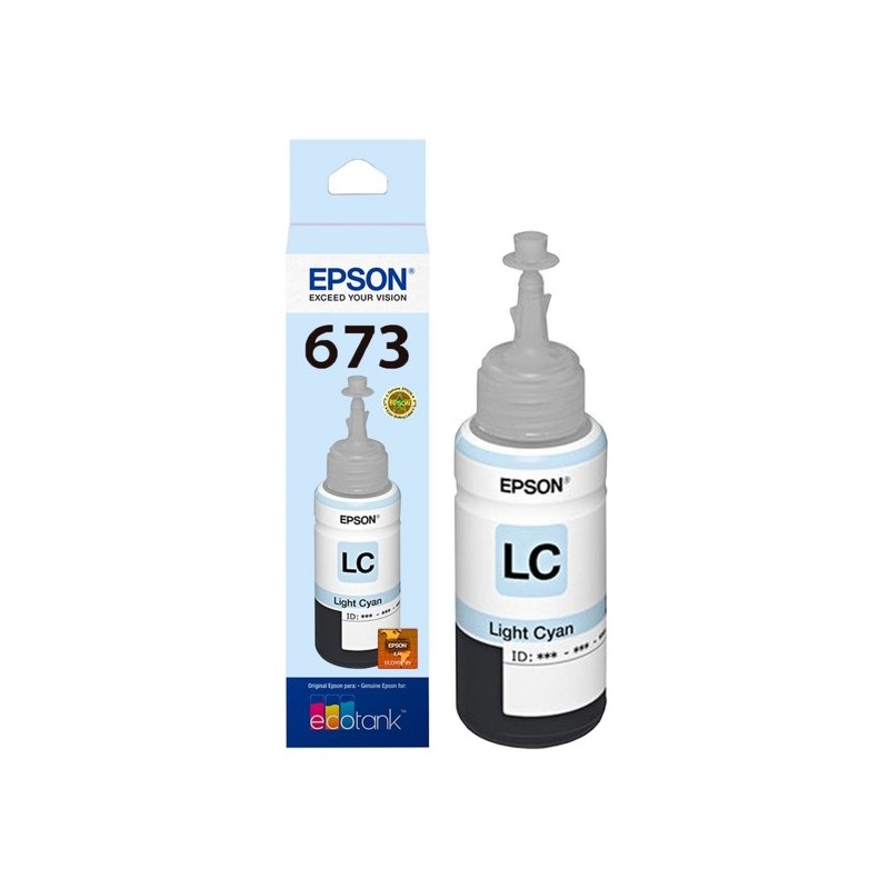 Botella De Tinta Epson 673 Cyan Light T673520 70ml L800 L805