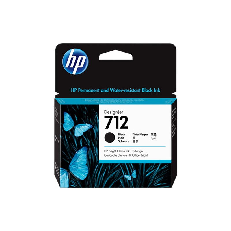 Cartucho De Tinta HP 712 Negro 3ED71A 80ml DesignJet