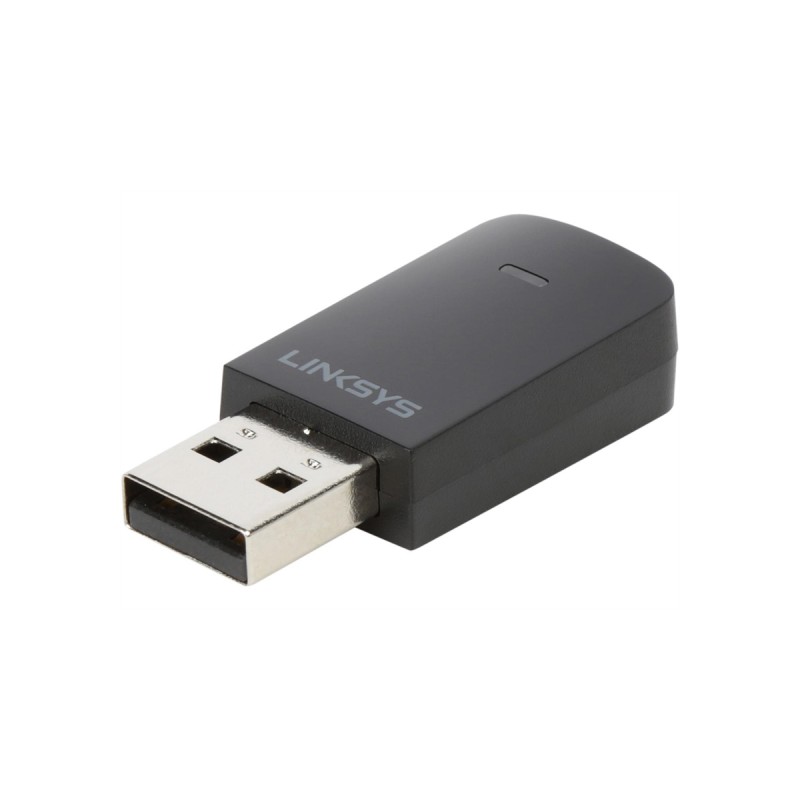 Adaptador De Red Linksys Mini USB 2.0 WUSB6100M WiFi AC600 Doble Banda