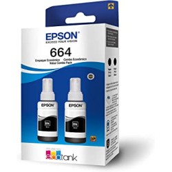 Botella De Tinta Epson 664 Negro x 2 T664120-2P 7.500 Paginas L200 L210 L350 L355 L555