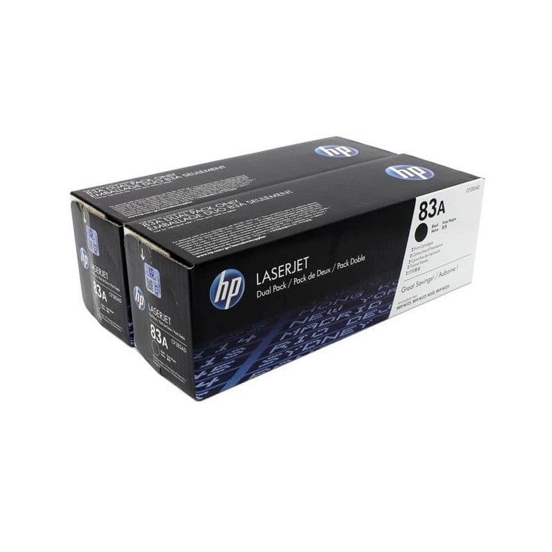 Toner HP 83A Negro CF283AD Pack x 2 Laserjet M127 M225