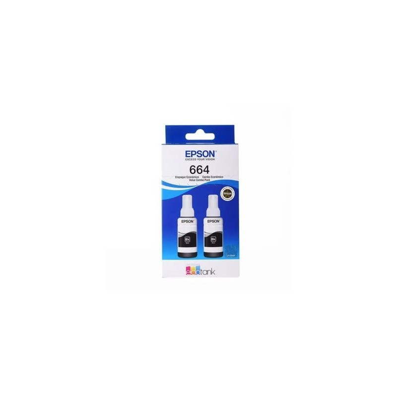 Kit 2 Botellas Tinta Epson 664 Negras L200 L210 L350 L555