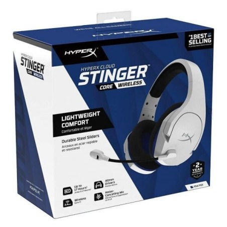 Diadema HyperX Cloud Stinger Core Ps5 Ps4 Gamer Inalambrica Blanco Azul
