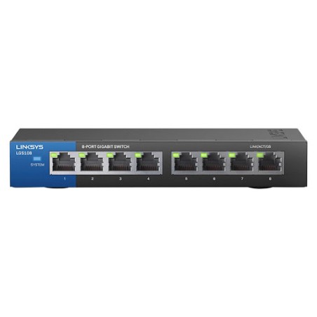 Switch Linksys LGS108 8 Puertos Gigabit Caja Metalica
