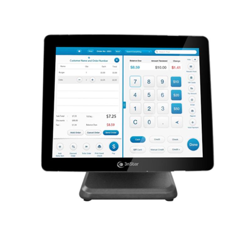 All In One 3nStar POS Celeron J1900 4GB 120GB SSD 15" Tactil W10 PTE0105W-4-120W10-P