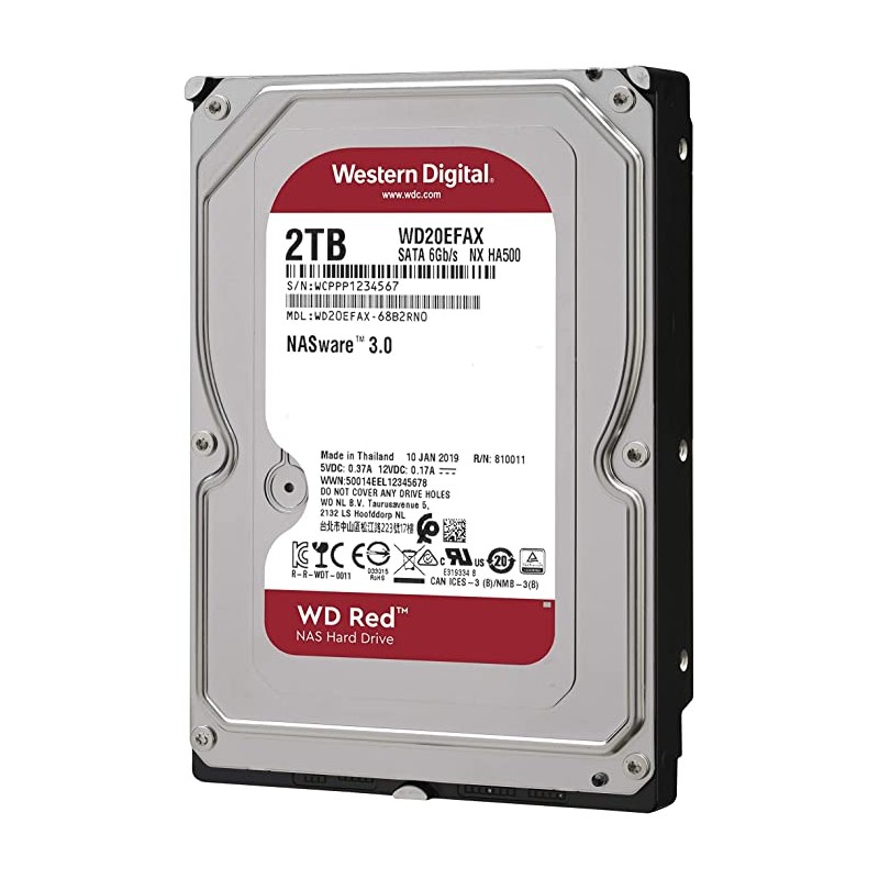Disco Duro 2TB Western Digital Rojo NAS Red 5400rpm Sata 6Gbs 3.5"