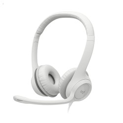 Diadema Logitech H390 Blanca USB Con Microfono