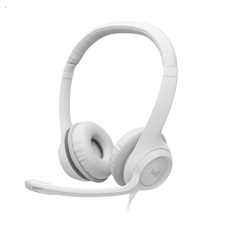 Diadema Logitech H390 Blanca USB Con Microfono