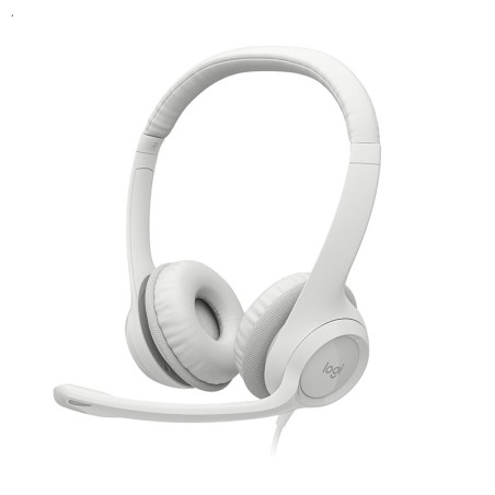 Diadema Logitech H390 Blanca USB Con Microfono