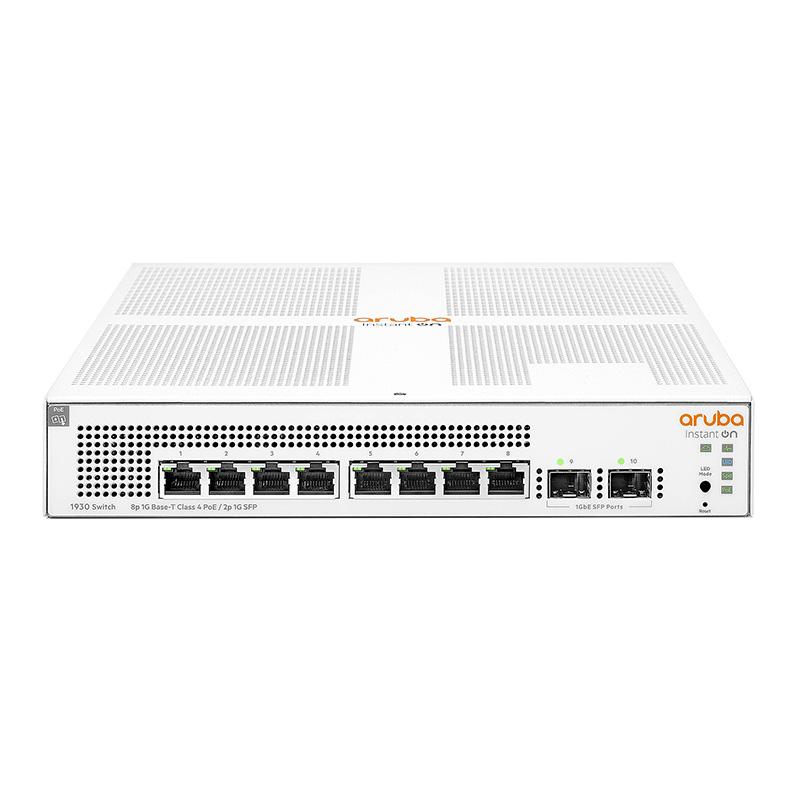 Switch HP Aruba Instant On 1930 8 Puertos Gigabit PoE 2SFP Administrable Class4 JL681A