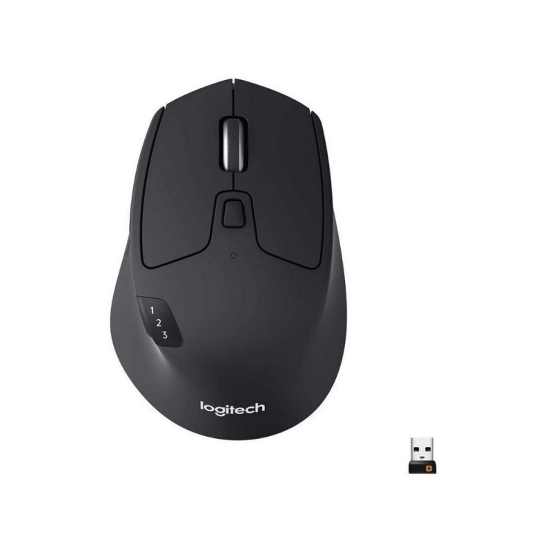 Mouse inalámbrico Logitech Triathlon M720 negro