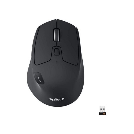 Mouse inalámbrico Logitech Triathlon M720 negro