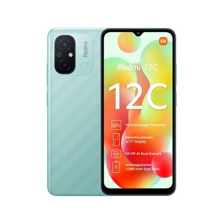 Celular Smartphone Xiaomi Redmi 12C 6.71" Mint Green 3GB 64GB