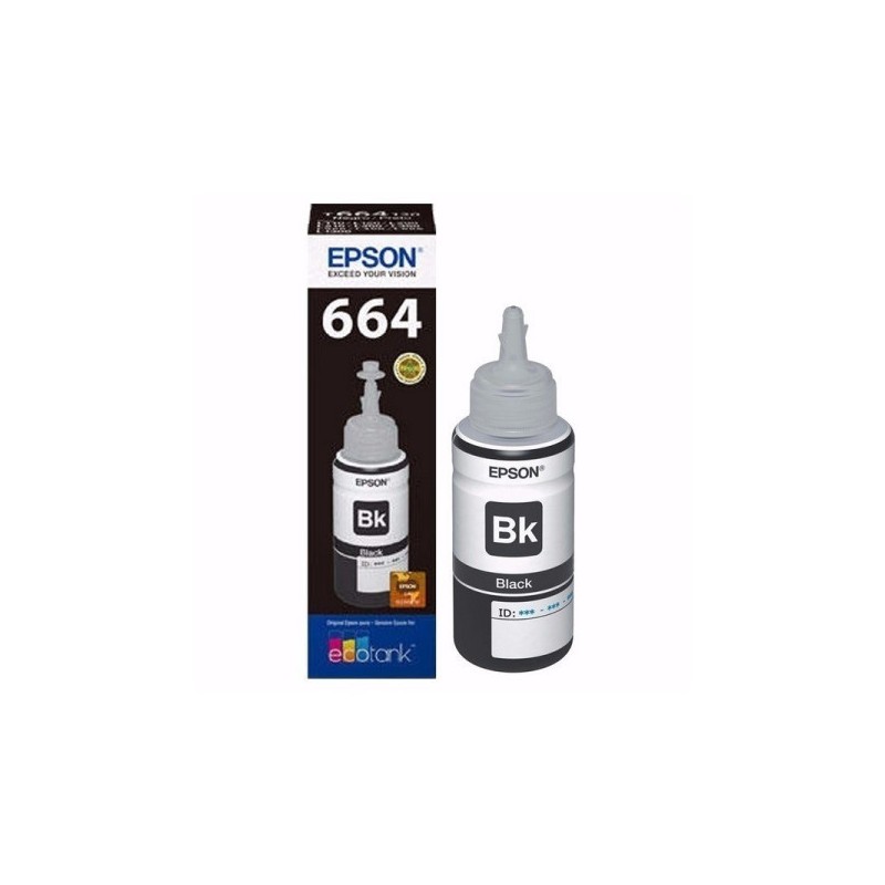Botella De Tinta Epson 664 Negro 70ml T664120-AL Original