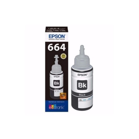 Botella De Tinta Epson 664 Negro 70ml T664120-AL Original