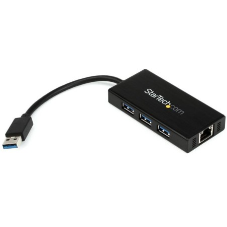Adaptador StarTech Portable USB 3.0 Hub w/ Gigabit Ethernet