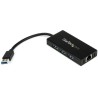 Adaptador StarTech Portable USB 3.0 Hub w/ Gigabit Ethernet