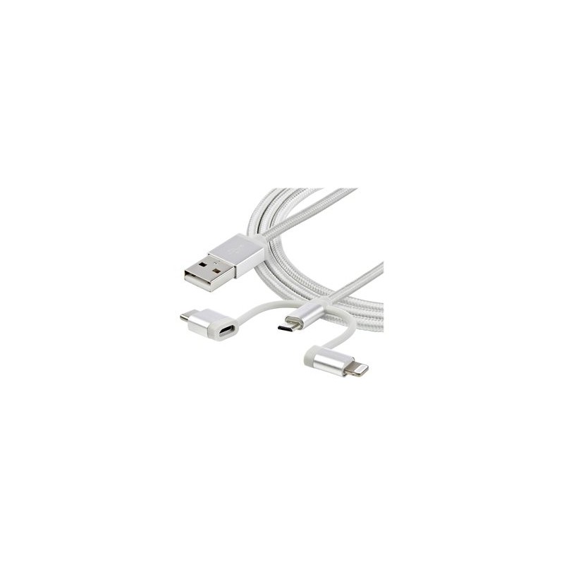 Cable StarTech 1m USB a USBC Micro Lightning
