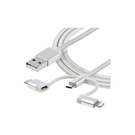 Cable StarTech 1m USB a USBC Micro Lightning