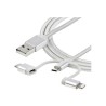 Cable StarTech 1m USB a USBC Micro Lightning