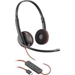 Diadema Poly Blackwire 3220 Binaural Stereo USB-A Microfono Plantronics Polycom