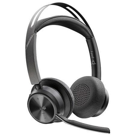 Diadema Poly Voyager Focus 2 Binaural Microfono Stereo Headset Bluetooth USB Plantronics Polycom