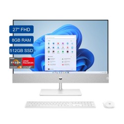 All In One HP 27-CA0000LA AMD Ryzen5 5550U 8GB 512GB SSD 27" W11H Blanco