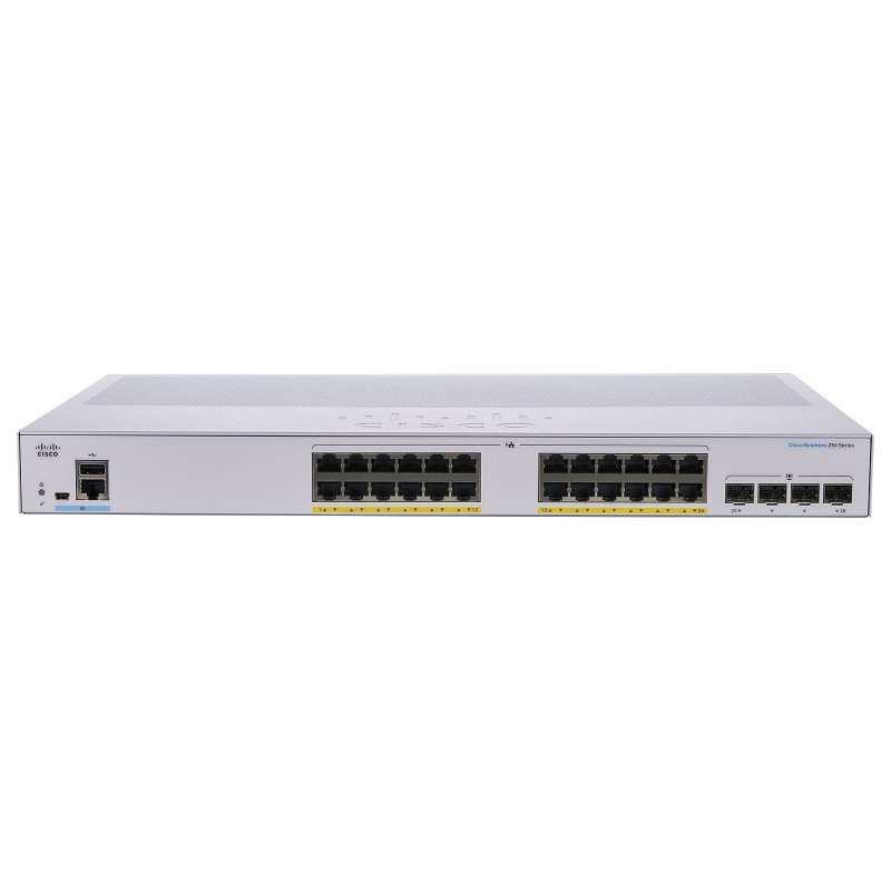 Switch Cisco CBS250 24 Puertos Gigabit PoE 4SFP Smart