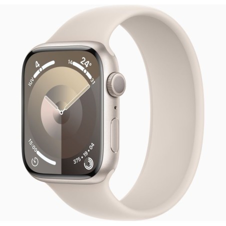 Apple Watch Serie 9 GPS 41mm Caja Aluminio Correa Deportiva Blanco Estrella