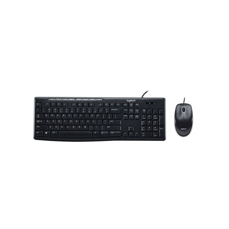 Combo Teclado Mouse Logitech MK200 USB Español Negro
