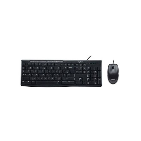 Combo Teclado Mouse Logitech MK200 USB Español Negro