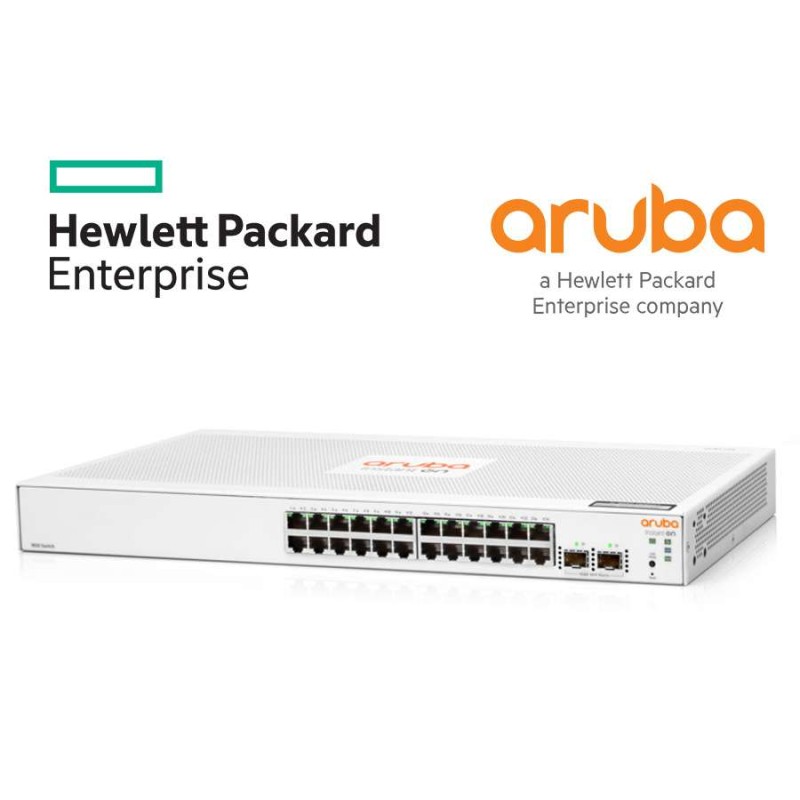Switch HP Aruba Instant On 1830 24 Puertos PoE Gigabit 2SFP Administrable Class2 JL813A