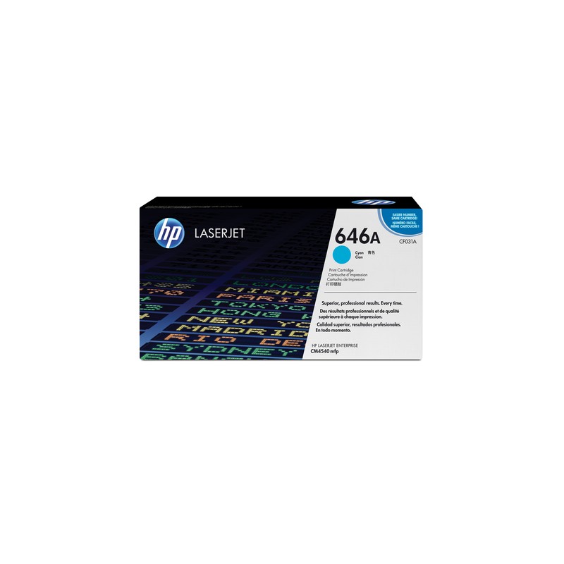 Toner HP 646A Cyan 12.500 Paginas CF031A Original