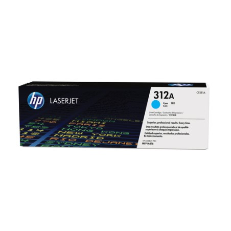 Toner HP 312A Cyan 2.700 Paginas CF381A Original