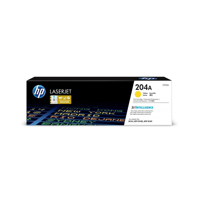 Toner HP 204A Amarillo 900 Paginas CF512A Original