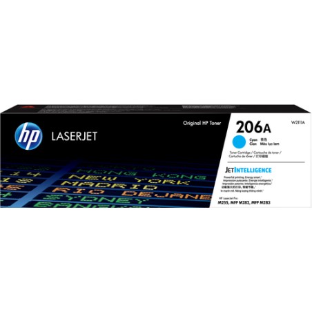 Toner HP 206A Cyan 1.250 Paginas W2111A Original